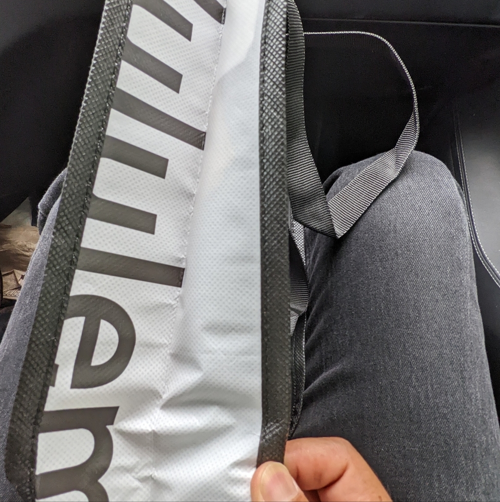 Lululemon Shopping bag, about 7" x 10" x 2"